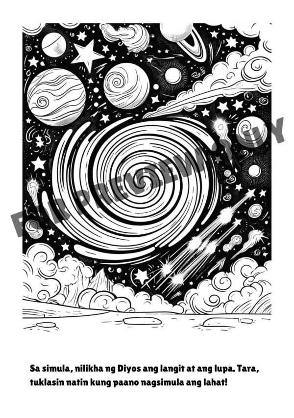 Ang Mga Unang Araw: Isang Kwento at Coloring Book Tungkol sa Paglikha - Image 3