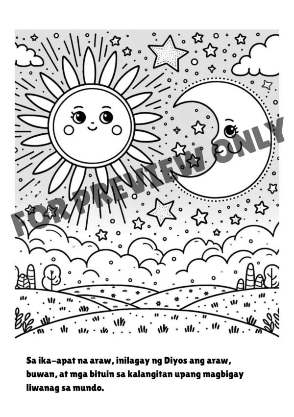 Ang Mga Unang Araw: Isang Kwento at Coloring Book Tungkol sa Paglikha - Image 5